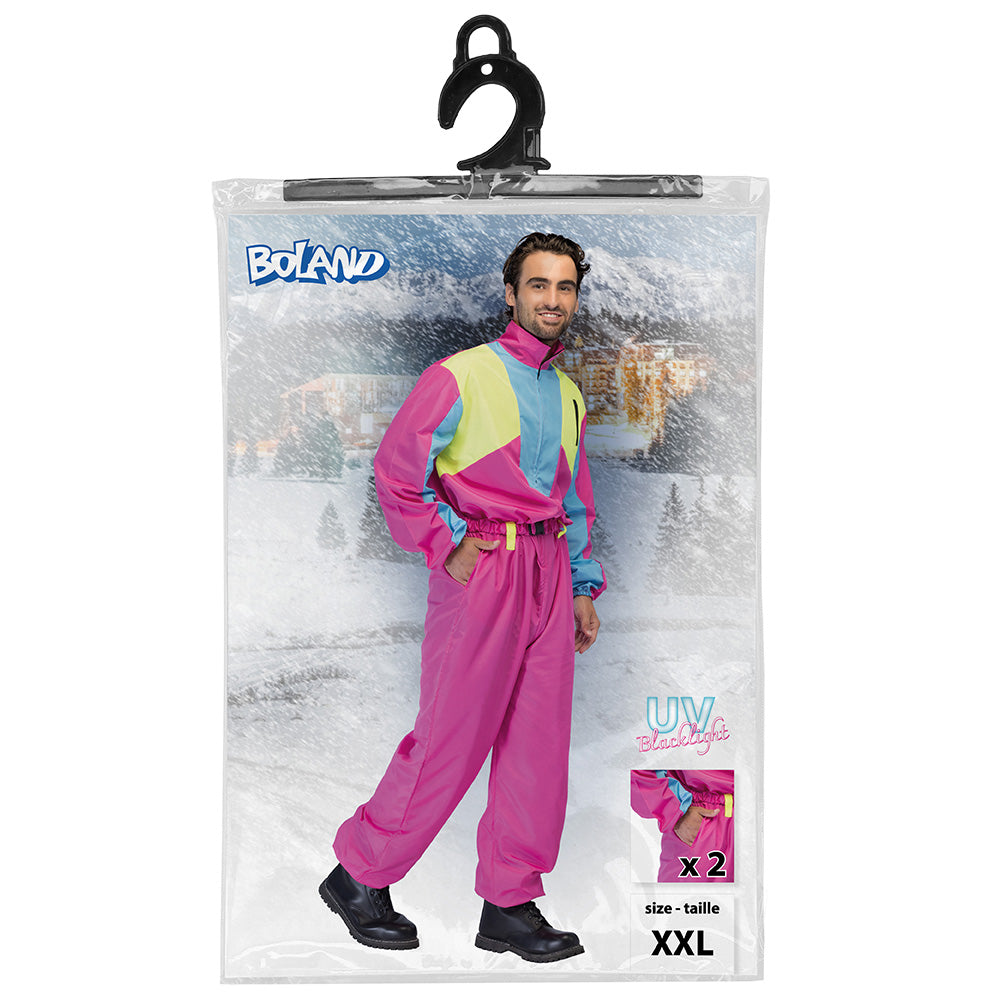Combinaison Années 90 Fluo UV Blacklight - Déguisement Rave Party