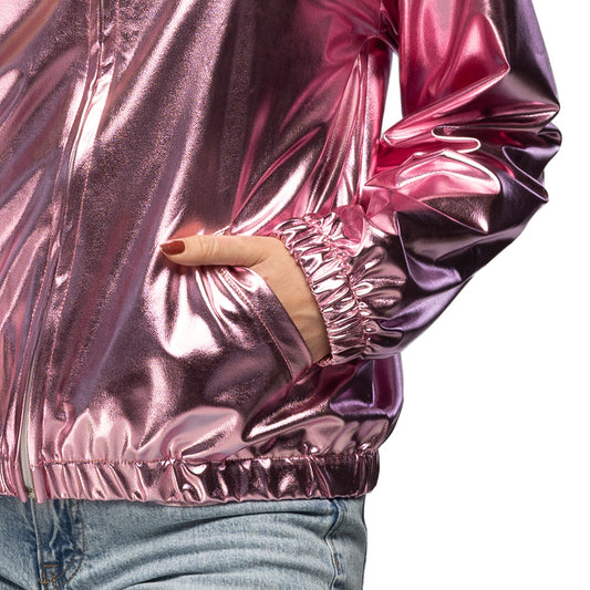 Veste Metallic Rose Années 80 - Déguisement Rétro Brillant