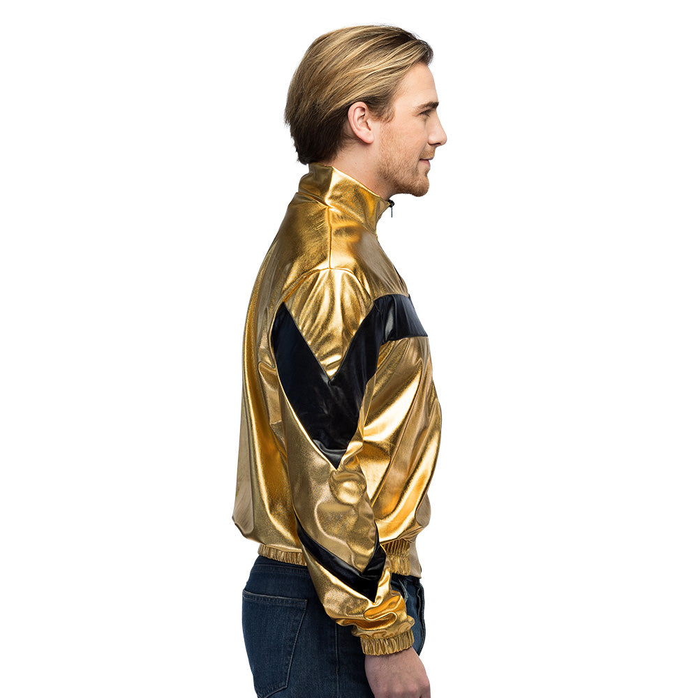 Veste Metallic Gold & Black - Déguisement Années 80 Homme