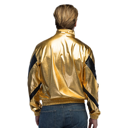 Veste de Survêtement Rétro Doré et Noir - Style Années 80