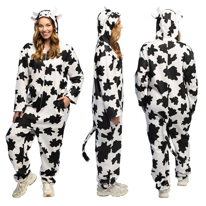 Combinaison Vache Noire et Blanche - Déguisement Adulte Drôle