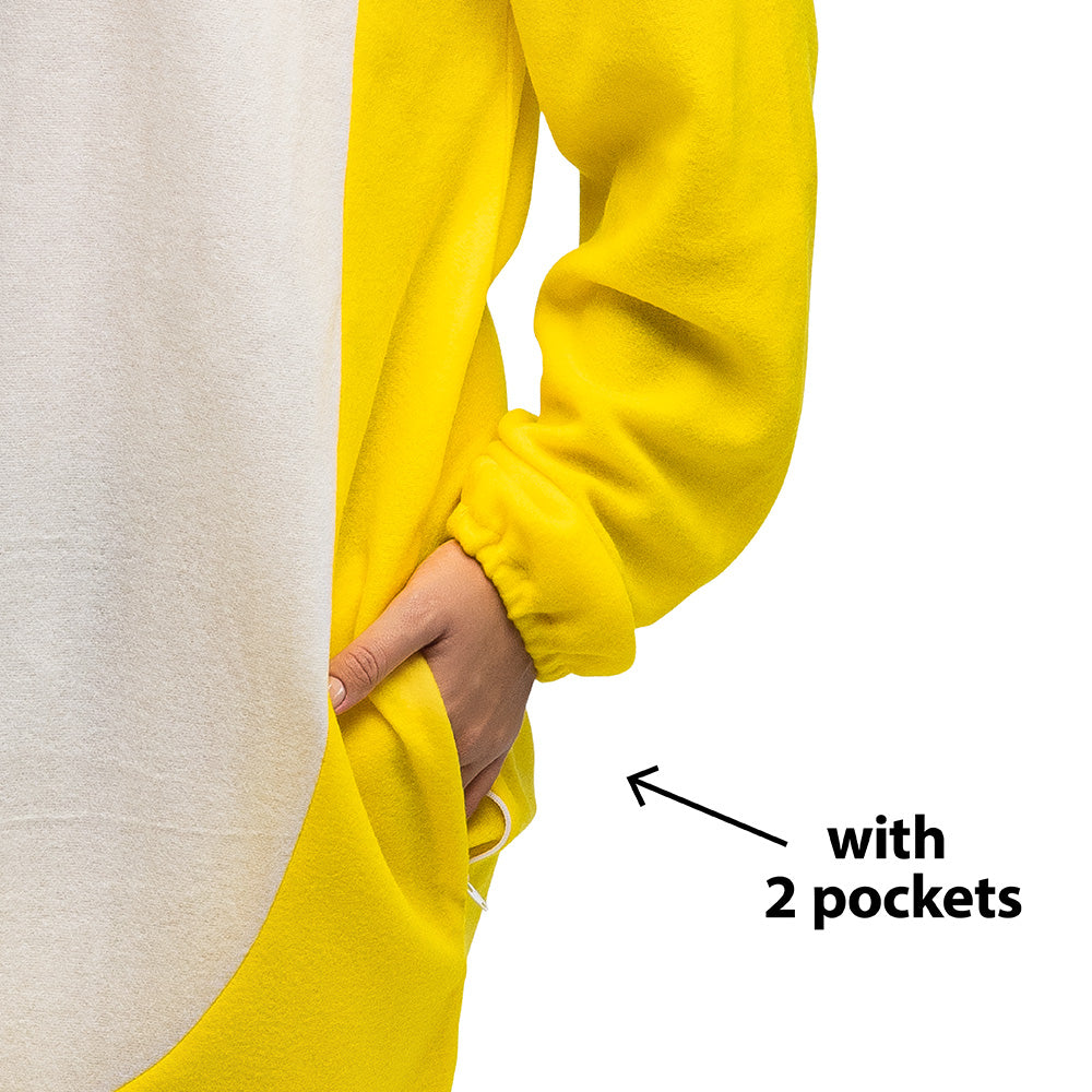 Déguisement Poule Jaune Adulte - Combinaison Pyjama Avec Capuche