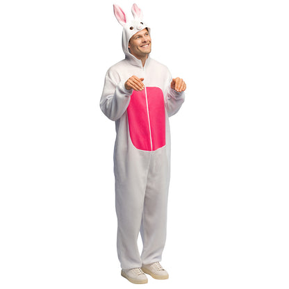 Déguisement Lapin Rose et Blanc Adulte - Combinaison Animale