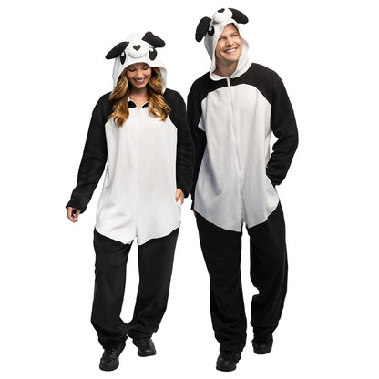 Déguisement Mouton Adulte - Combinaison Animale Noire et Blanche