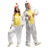 Déguisement Poule Blanc Jaune Adulte - Onesie Complet