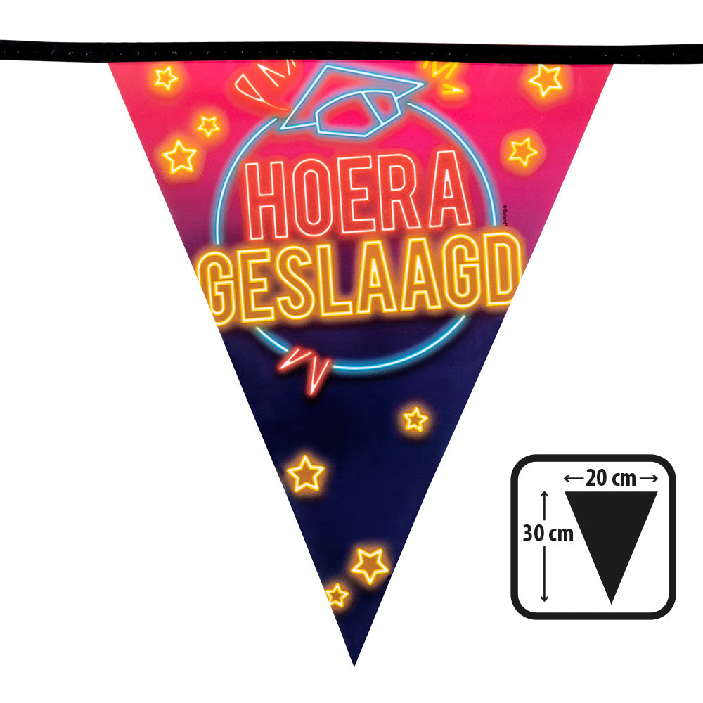 Guirlande Fanions Hoera Geslaagd - Décoration Fête Réussite