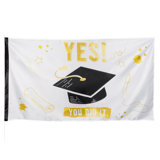Drapeau Graduation YES YOU DID IT - Décoration Cérémonie Remise Diplôme