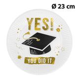 Assiette Graduation YES! YOU DID IT Ø23cm - Décoration Fête