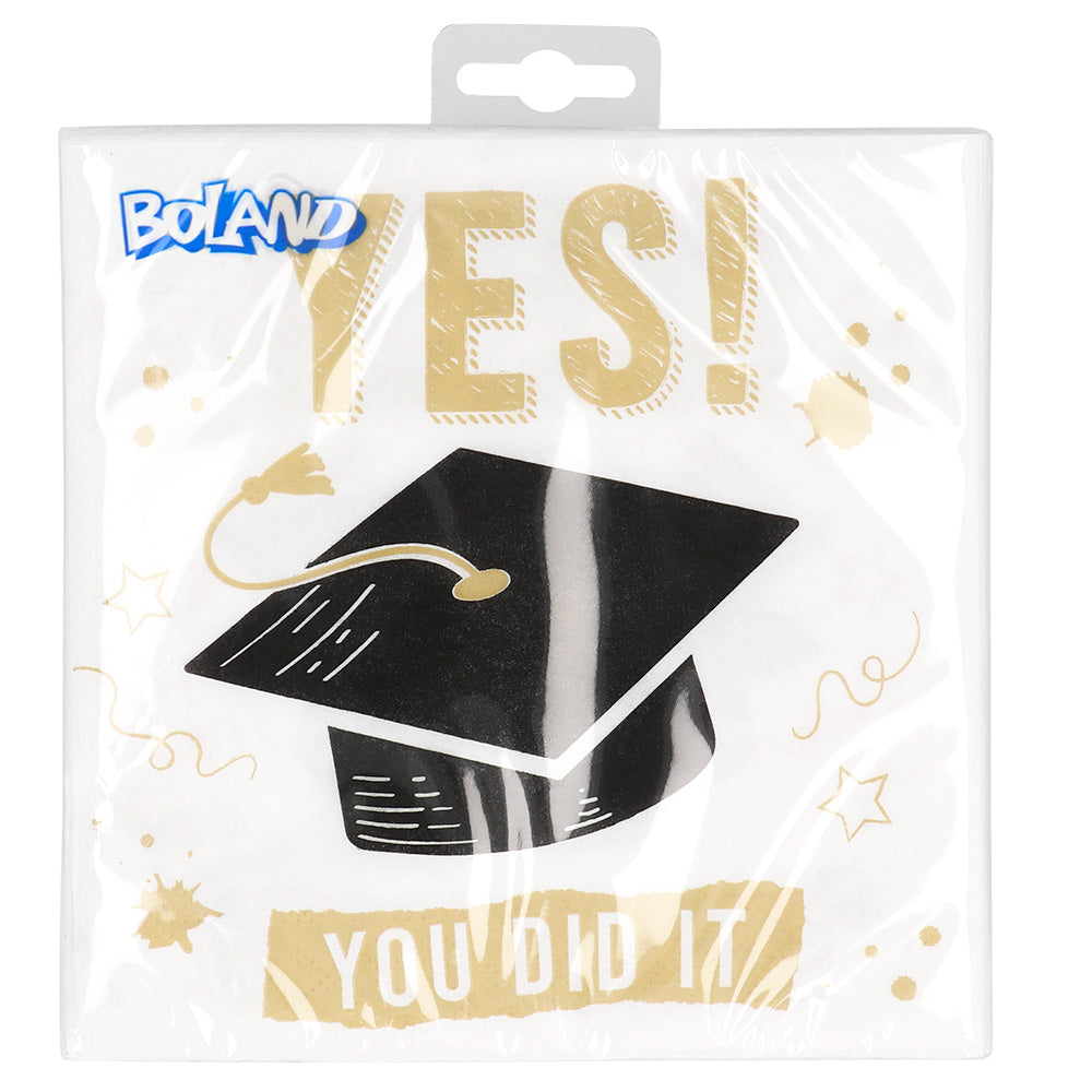 Bannière YES Graduation 16,5x16,5cm - Décoration Réussite