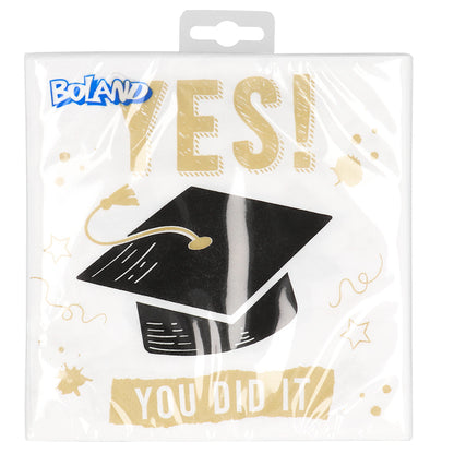 Bannière YES Graduation 16,5x16,5cm - Décoration Réussite