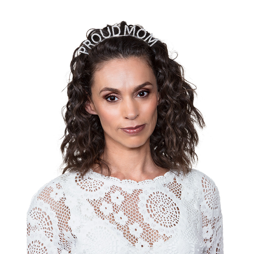Serre-tête Bride Brillant « Proud Mum » - Accessoire de Mariage Luxe