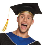Toque de Diplômé Noire avec Gland Or - Accessoire Graduation