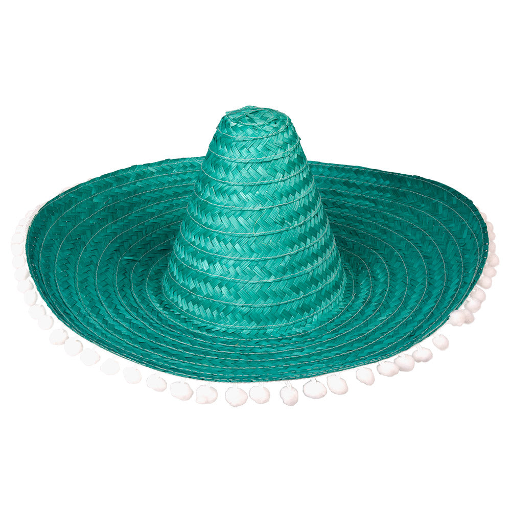 Sombrero Mexicain Coloré - Lot de 4 Chapeaux Festifs avec Pompons
