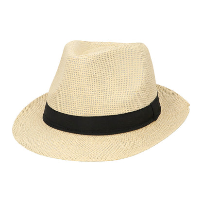 Chapeau Panama Homme Femme Noir - Style Borsalino Élégant