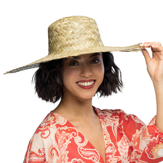Chapeau de Paille Adulte 59cm - Accessoire Hawai Déguisement