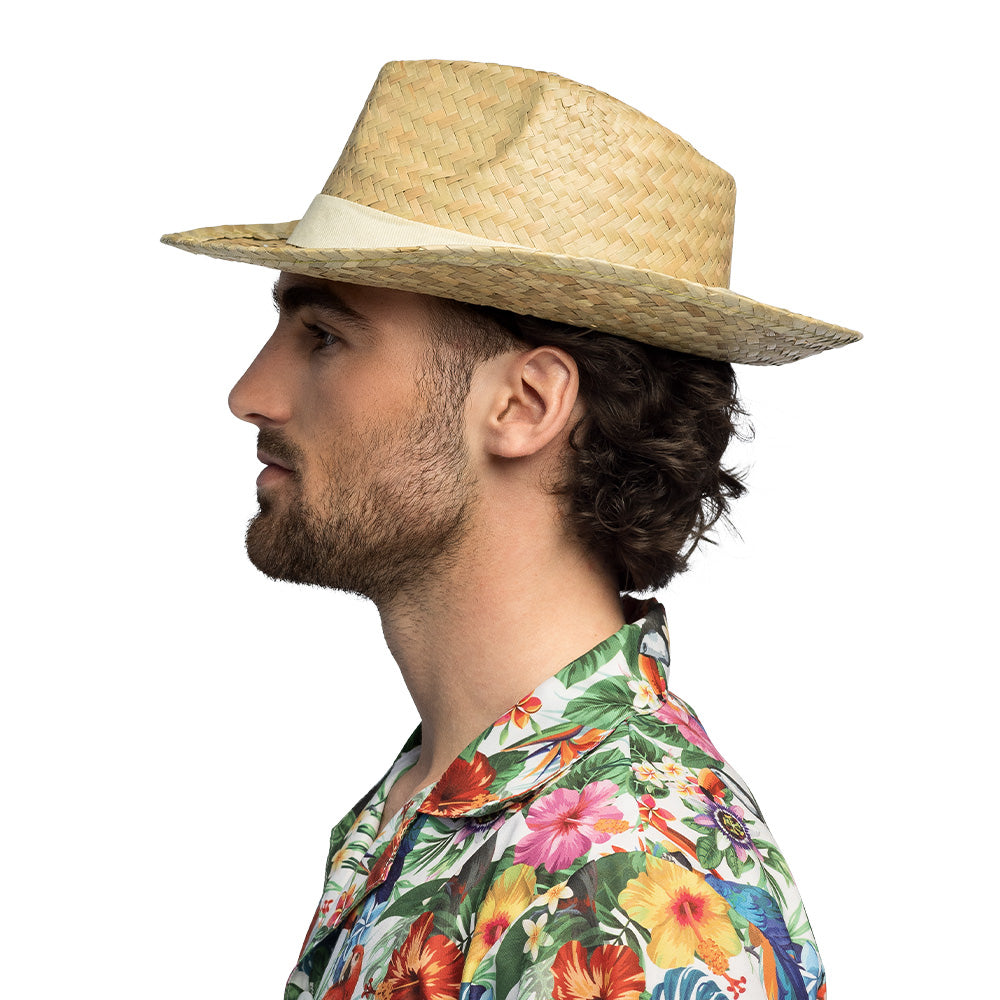 Chapeau de Cowboy Paille Naturelle - Accessoire Western Adulte