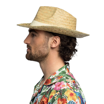 Chapeau de Cowboy Paille Naturelle - Accessoire Western Adulte