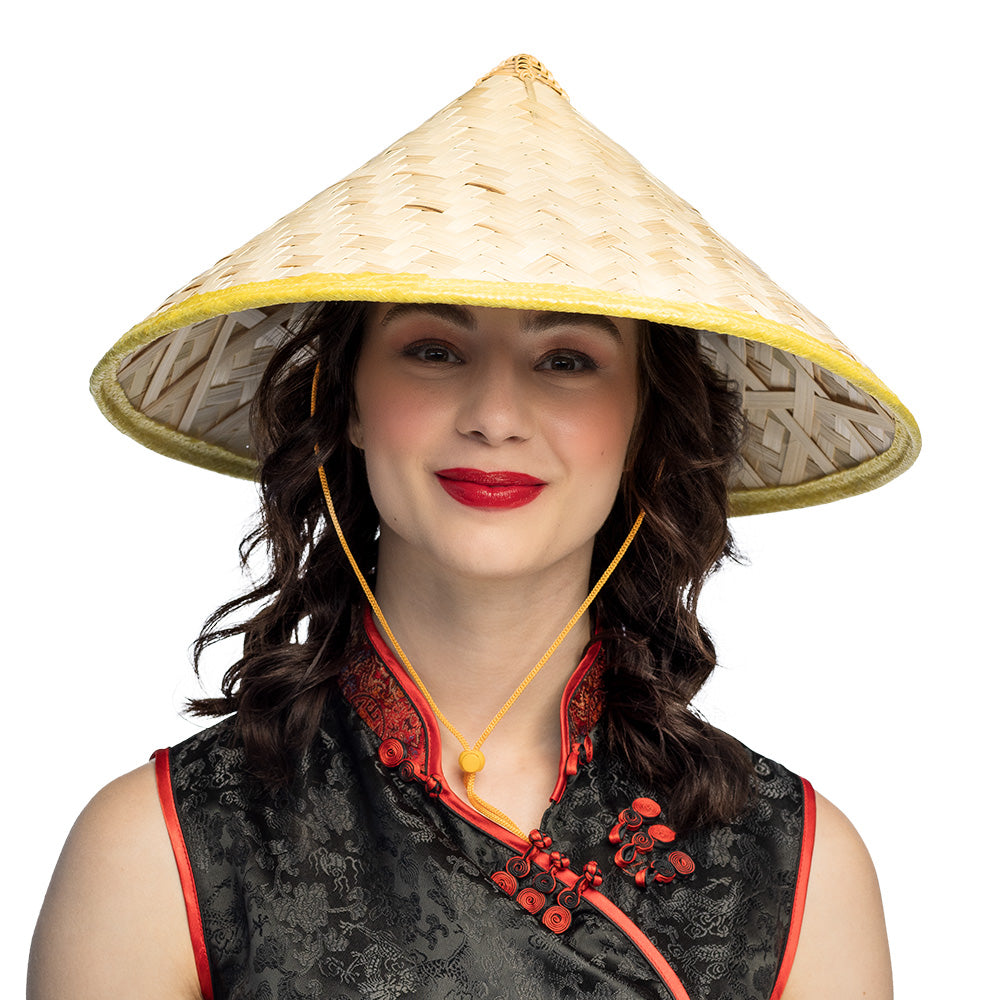 Chapeau Conique Asiatique 59cm - Accessoire Déguisement
