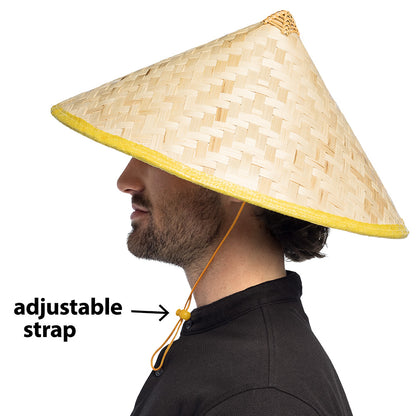 Chapeau Conique Asiatique 59cm - Accessoire Déguisement