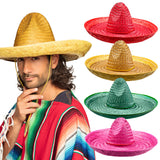 Sombrero Mexicain Paille Coloré - 5 Teintes Festives