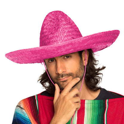 Sombrero Mexicain Paille Coloré - 5 Teintes Festives