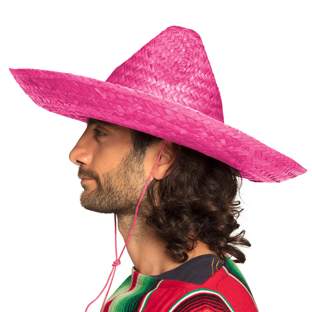 Sombrero Mexicain Paille Coloré - 5 Teintes Festives