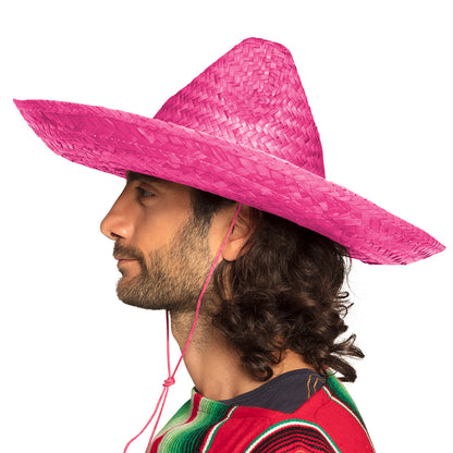 Sombrero Mexicain Paille Coloré - 5 Teintes Festives