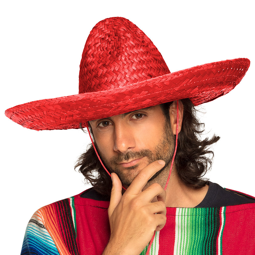 Sombrero Mexicain Paille Coloré - 5 Teintes Festives