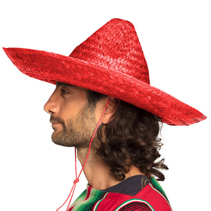 Sombrero Mexicain Paille Coloré - 5 Teintes Festives