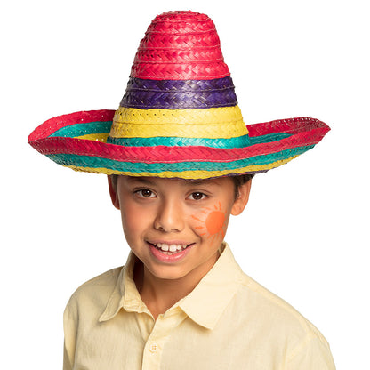 Sombrero Mexicain Coloré - Chapeau de Fête Enfant/Adulte