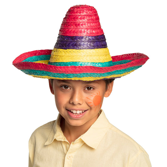 Sombrero Mexicain Coloré - Chapeau de Fête Enfant/Adulte