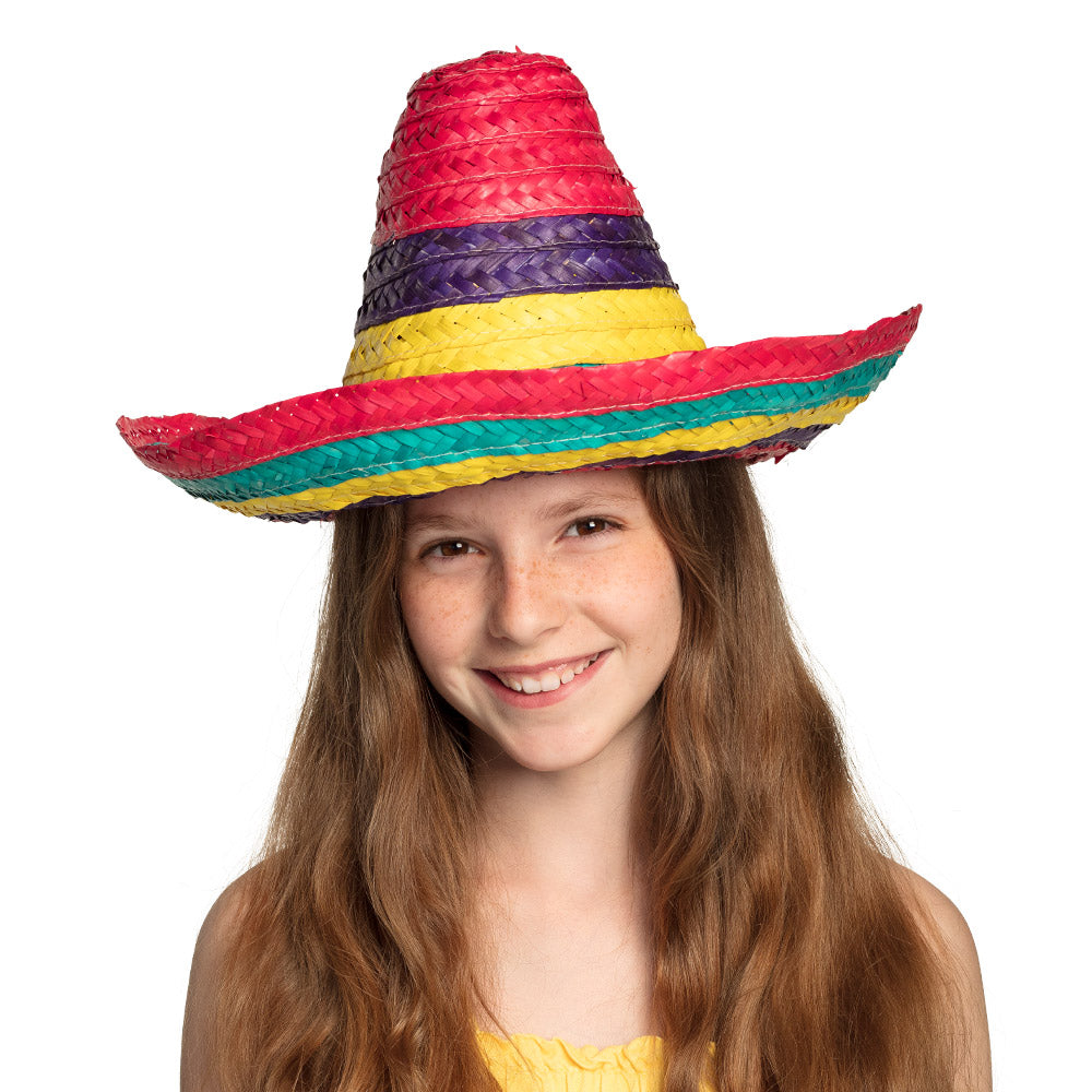 Sombrero Mexicain Coloré - Chapeau de Fête Enfant/Adulte