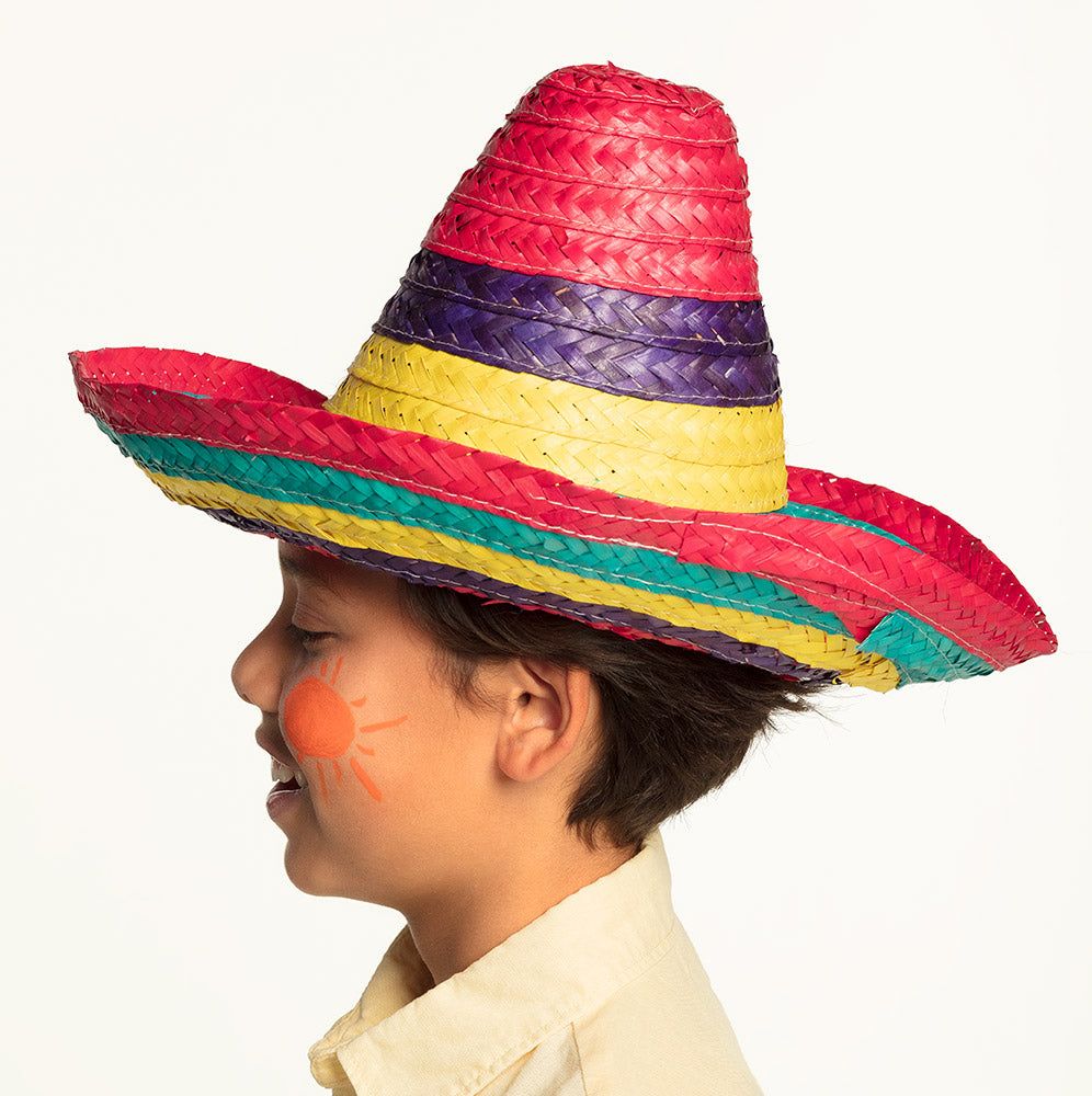 Sombrero Mexicain Coloré - Chapeau de Fête Enfant/Adulte