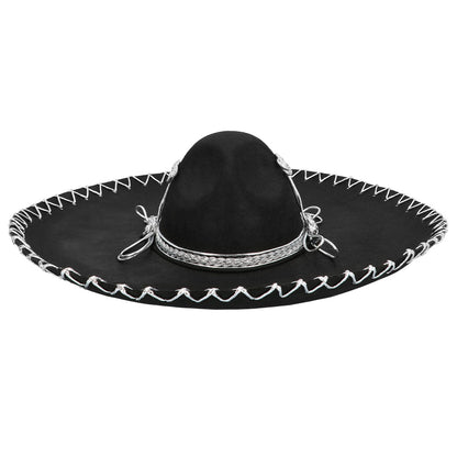 Grand Sombrero Mexicain Noir - Chapeau Fiesta Adulte