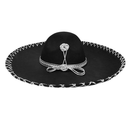 Grand Sombrero Mexicain Noir - Chapeau Fiesta Adulte