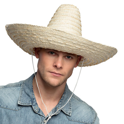 Sombrero Mexicain Paille - Chapeau de Fiesta Coloré Adulte