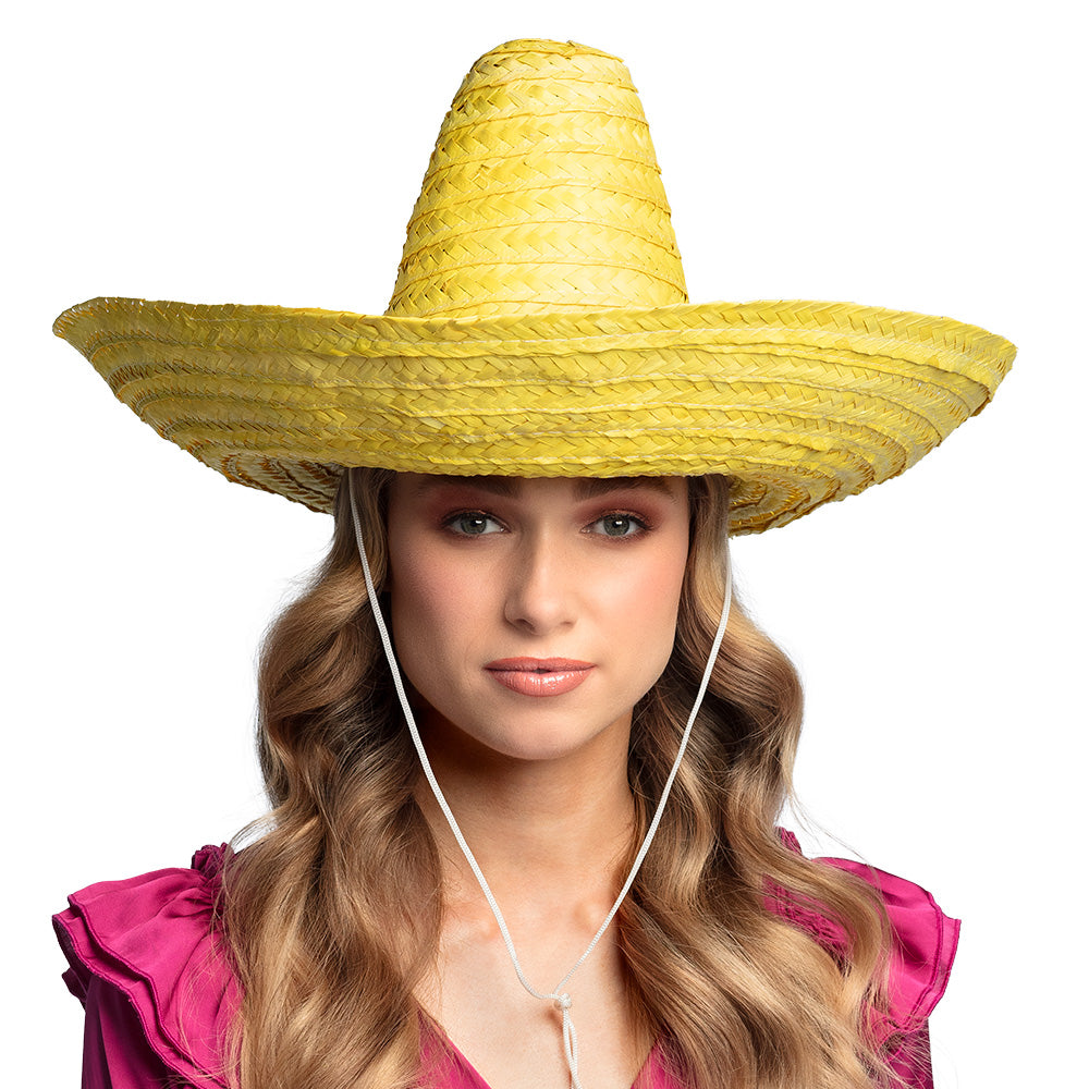Sombrero Mexicain Paille - Chapeau de Fiesta Coloré Adulte