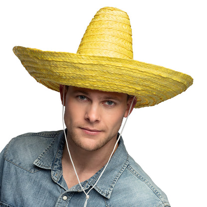 Sombrero Mexicain Paille - Chapeau de Fiesta Coloré Adulte