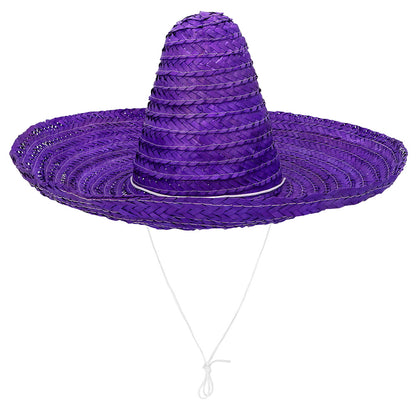 Sombrero Mexicain Paille - Chapeau de Fiesta Coloré Adulte