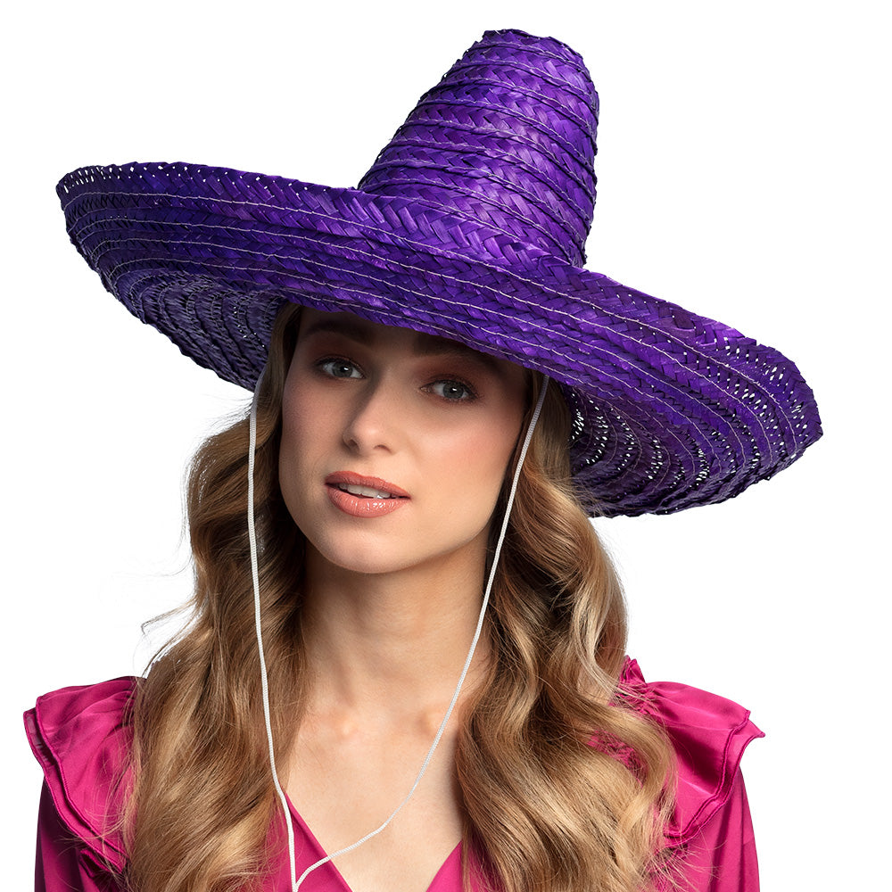 Sombrero Mexicain Paille - Chapeau de Fiesta Coloré Adulte