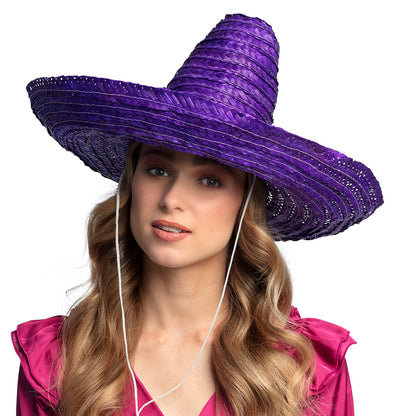 Sombrero Mexicain Paille - Chapeau de Fiesta Coloré Adulte