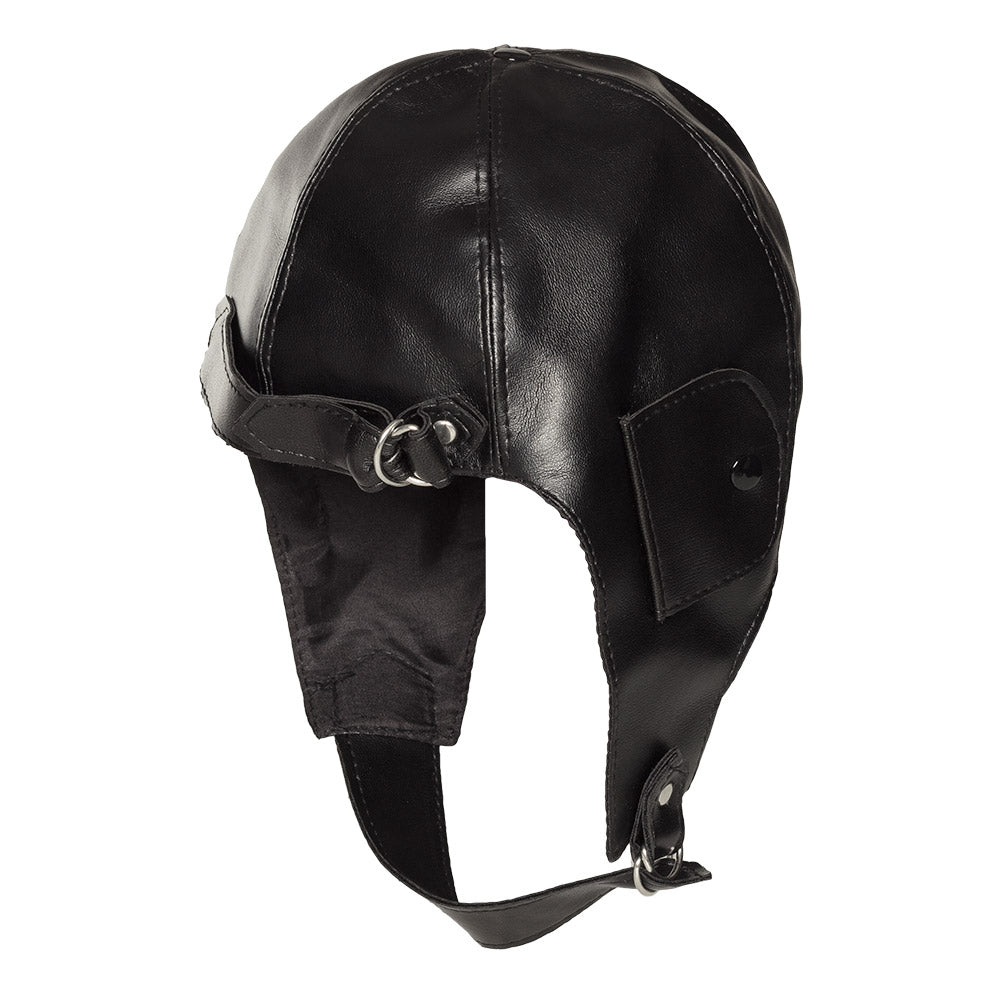 Bonnet Aviateur Noir Cuir - Casque Pilote Vintage Déguisement