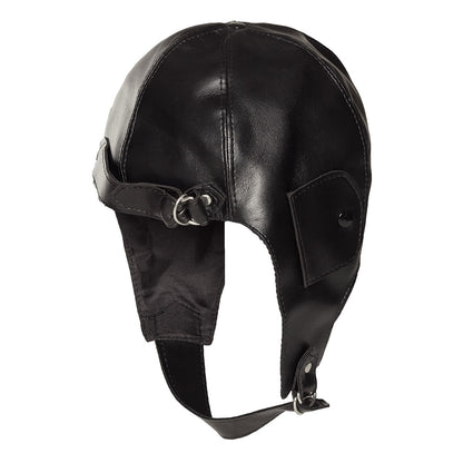 Bonnet Aviateur Noir Cuir - Casque Pilote Vintage Déguisement