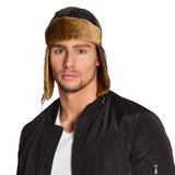 Bonnet Aviateur Noir et Marron - Déguisement Pilote Années 20