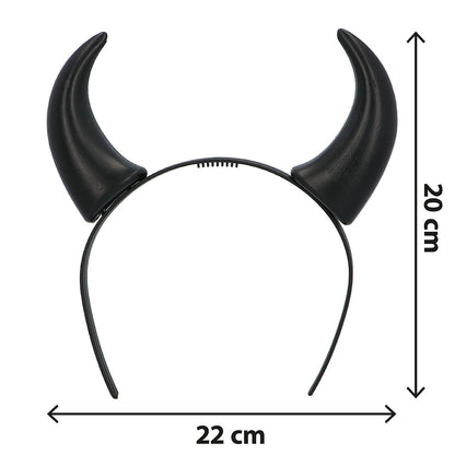 Cornes de Diable Noires - Accessoire Déguisement Demon