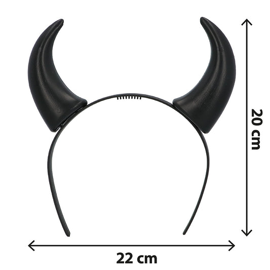 Cornes de Diable Noires - Accessoire Déguisement Demon