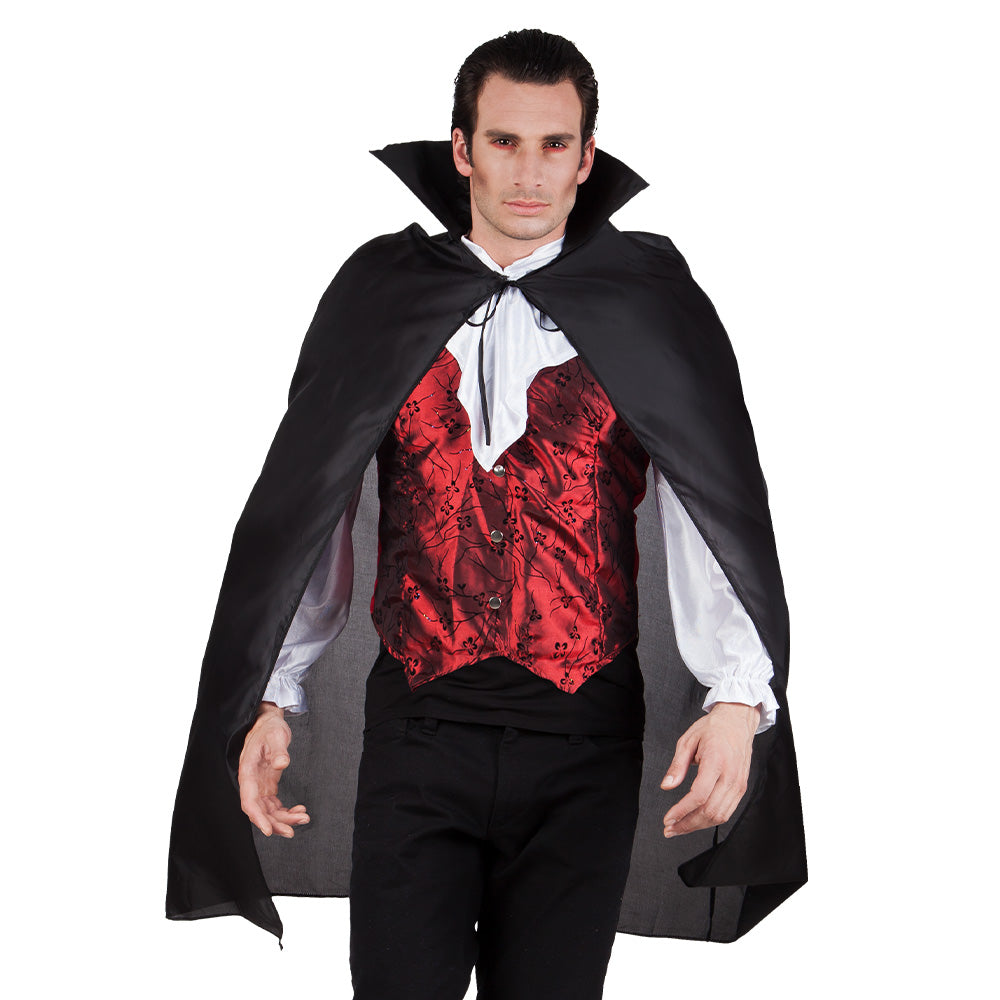Déguisement Vampire Élégant Homme avec Cape Noire