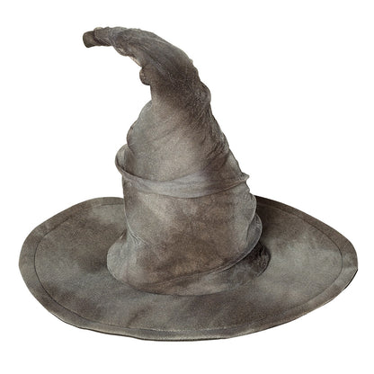 Chapeau de Sorcière Gris Pointu - Accessoire Halloween Parfait