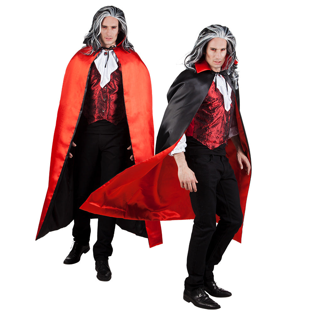 Déguisement Vampire Deluxe - Cape Réversible Rouge et Noir