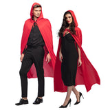 Cape à Capuche Rouge et Noir - Déguisement Vampire Unisexe